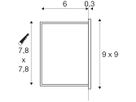 EB-LED-Wandleuchte SLV MOBALA 1.3W 14lm 3000K EB 78×78mm weiss