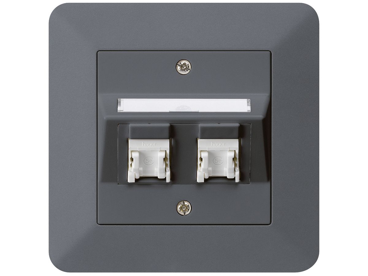 UP-Dose kallysto.trend C Kat.5e 2RJ45/u anthrazit