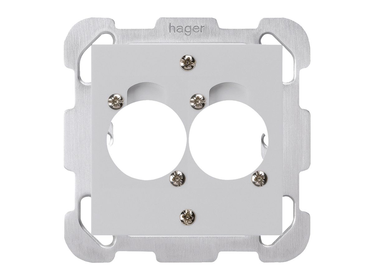 UP-Montageset für 2 XLR hellgrau kallysto mit Befestigungsplatte