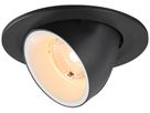 LED-Downlight SLV NUMINOS GIMBLE S 6.7W 1000lm 2700K MB DA Ø100×70 schwarz/weiss