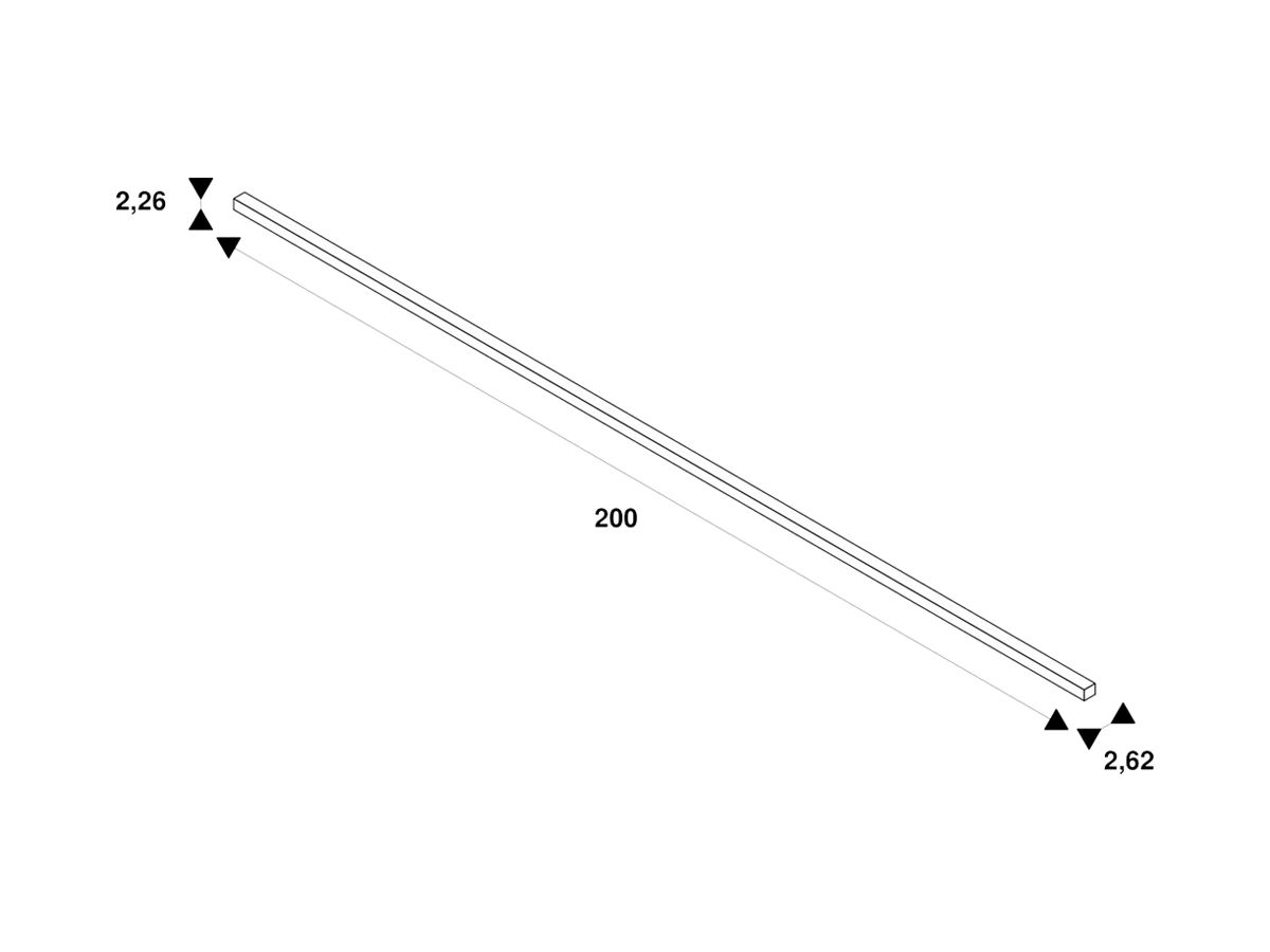 AP-Stromschiene SLV TRACK 48V 1Ph Aluminium schwarz 2000mm