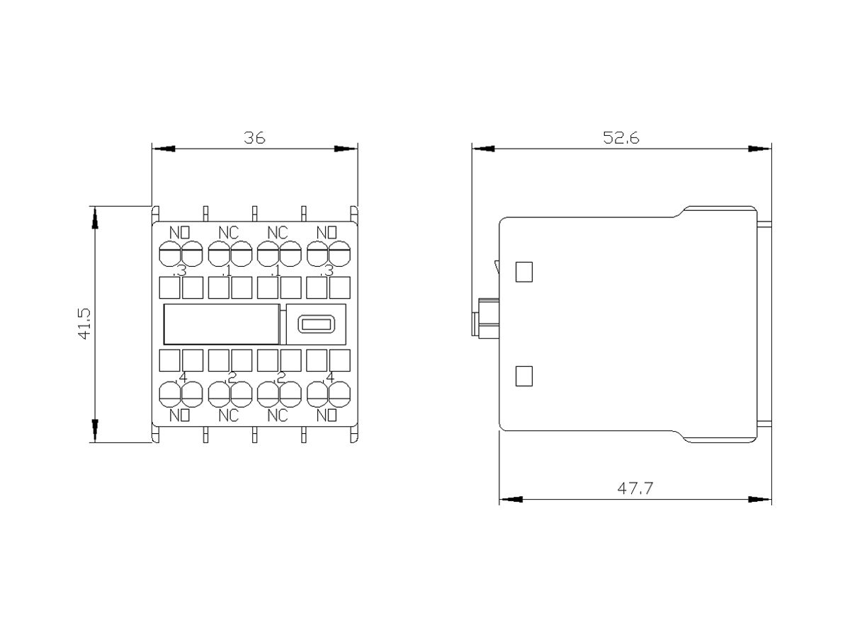 Hilfsschalter Siemens SIRIUS 3RH2911-2FA22 2S+2Ö 6A/230V Federzugklemmen