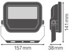LED-Strahler LEDVANCE FLOODLIGHT20 17W 2200lm 830 IP66 100° 157×38 sz