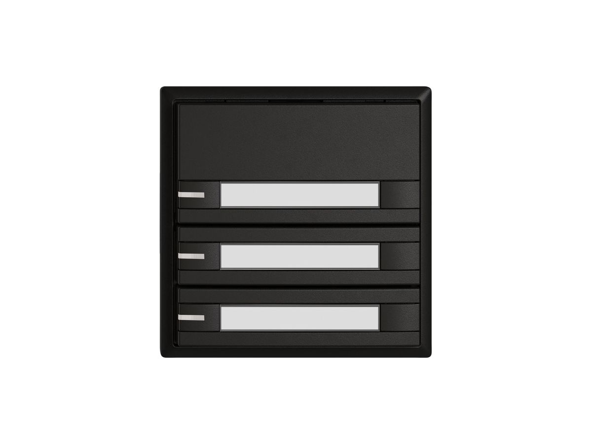KNX-Taster RGB EDIZIO.liv SNAPFIX® Temperaturfüh.RGB-LED Pap.3×T 2-Tbed.sz