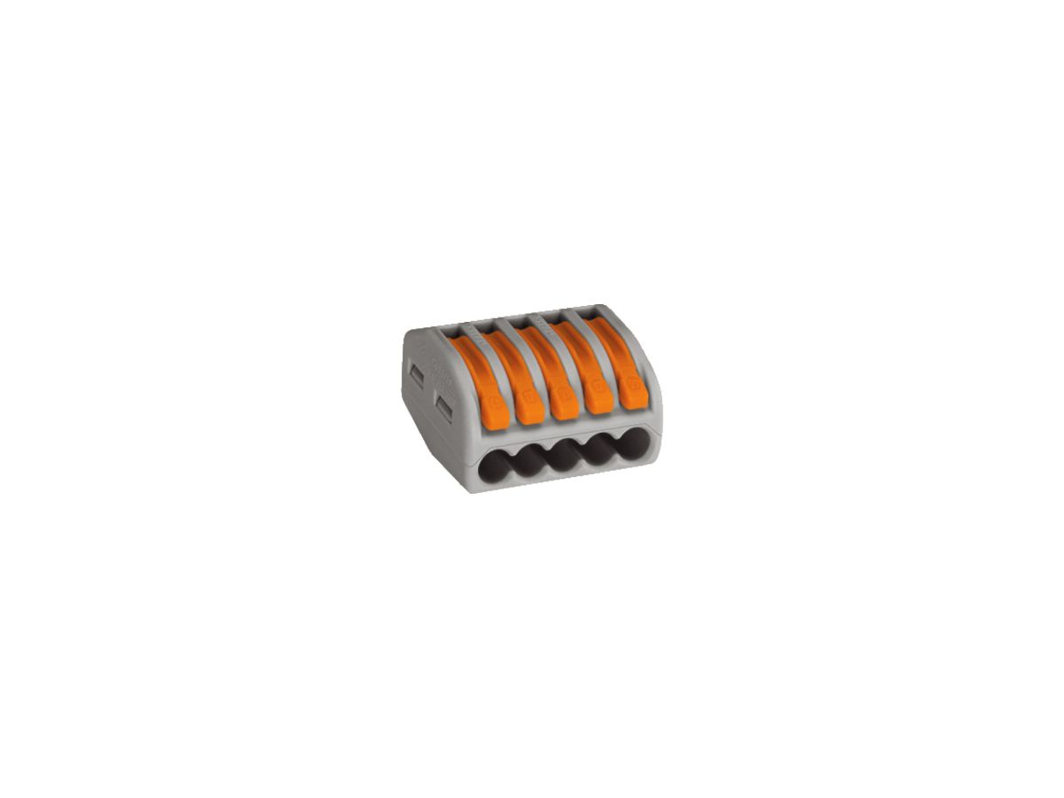 Verbindungsklemme WAGO 5P 0.08…4mm² grau