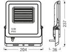 LED-Strahler LEDVANCE SMART+ 50W 3000lm RGBW IP65 100° DIM 237×204mm schwarz