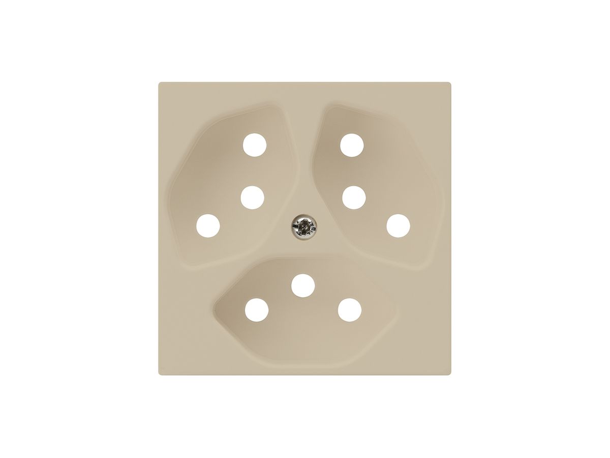 Frontplatte kallysto 3×T13 beige 60×60 60×60mm für Steckdose 3×T13