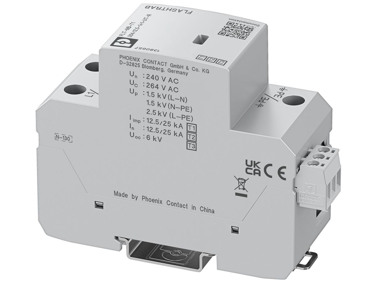 Blitzstrom- und Überspannungsableiterkombination PX FLT-MB-T1-264/12.5-1+1-UT-R