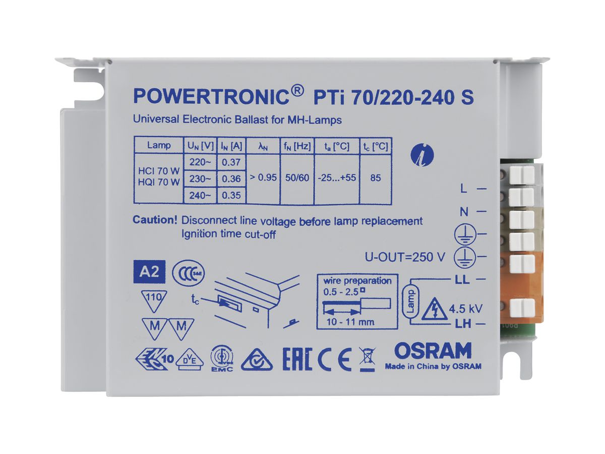 Vorschaltgerät Powertronic Intelligent 70/220…240V