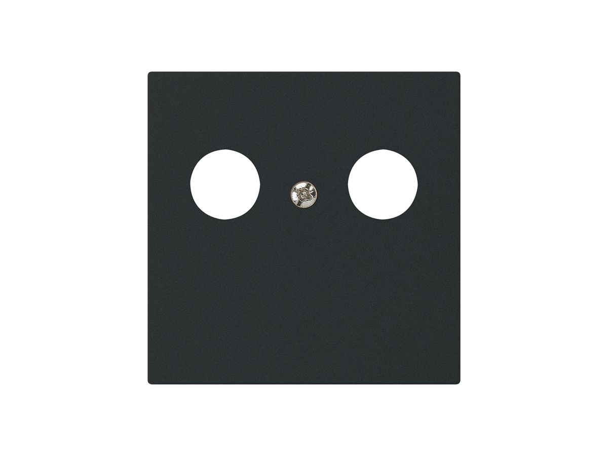 Frontplatte kallysto zu R&M HWS schwarz 2×Koax