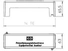 Abdeckhaube Bettermann zu 1801 VDE 188×65×63mm grau