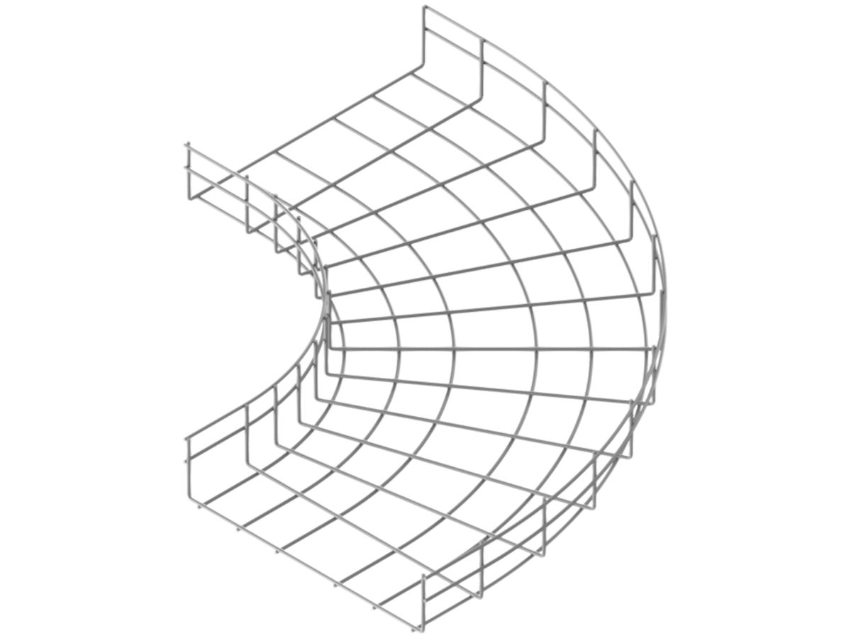 Bogen zu Gitterkanal Lanz 60×600mm