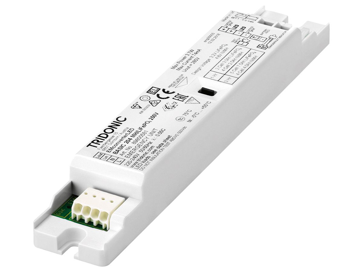 Notlichtmodul Tridonic EMconverterLED BASIC 204, MH/LiFePO4 250V
