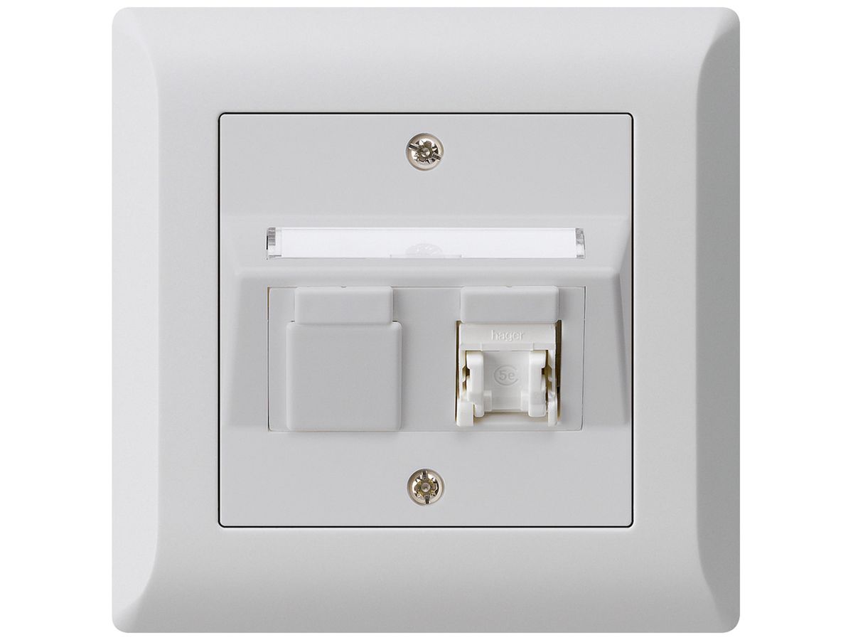 UP-Dose kallysto.line C Kat.5e 1RJ45/u hellgrau