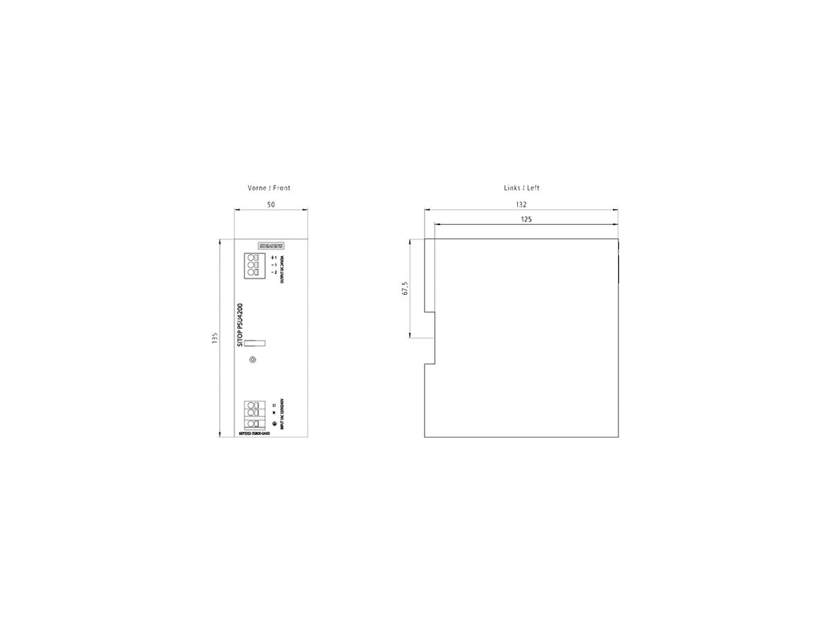 Stromversorgung Siemens SITOP PSU4200 IN: 120/240VAC OUT: 24VDC/3A 72W