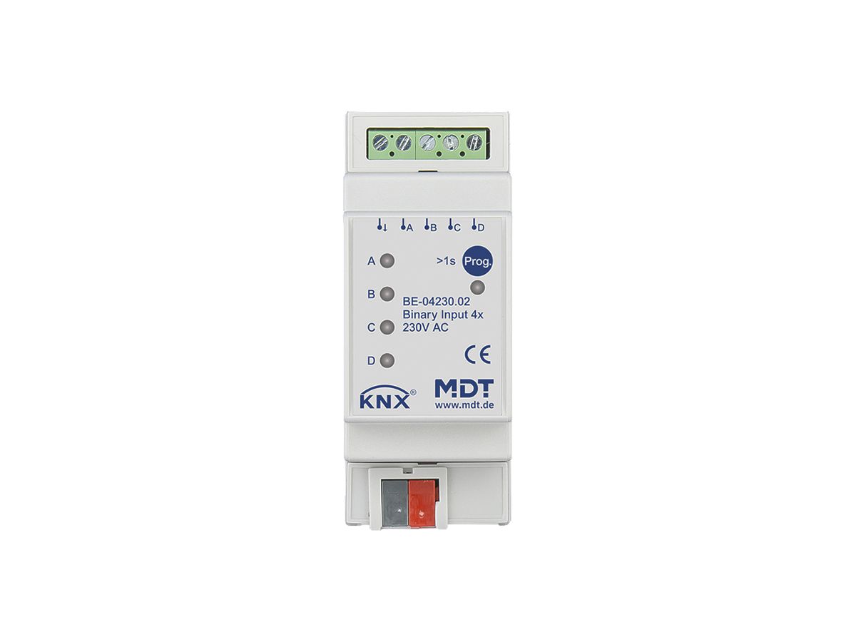 REG-Binäreingang KNX MDT BE-04230.02 4-Kan 230VAC 2TE