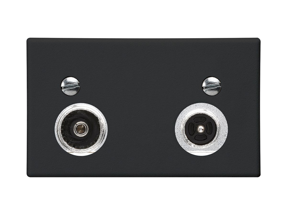 FLF-Antennendose Hager R-TV 14dB 2GHz schwarz