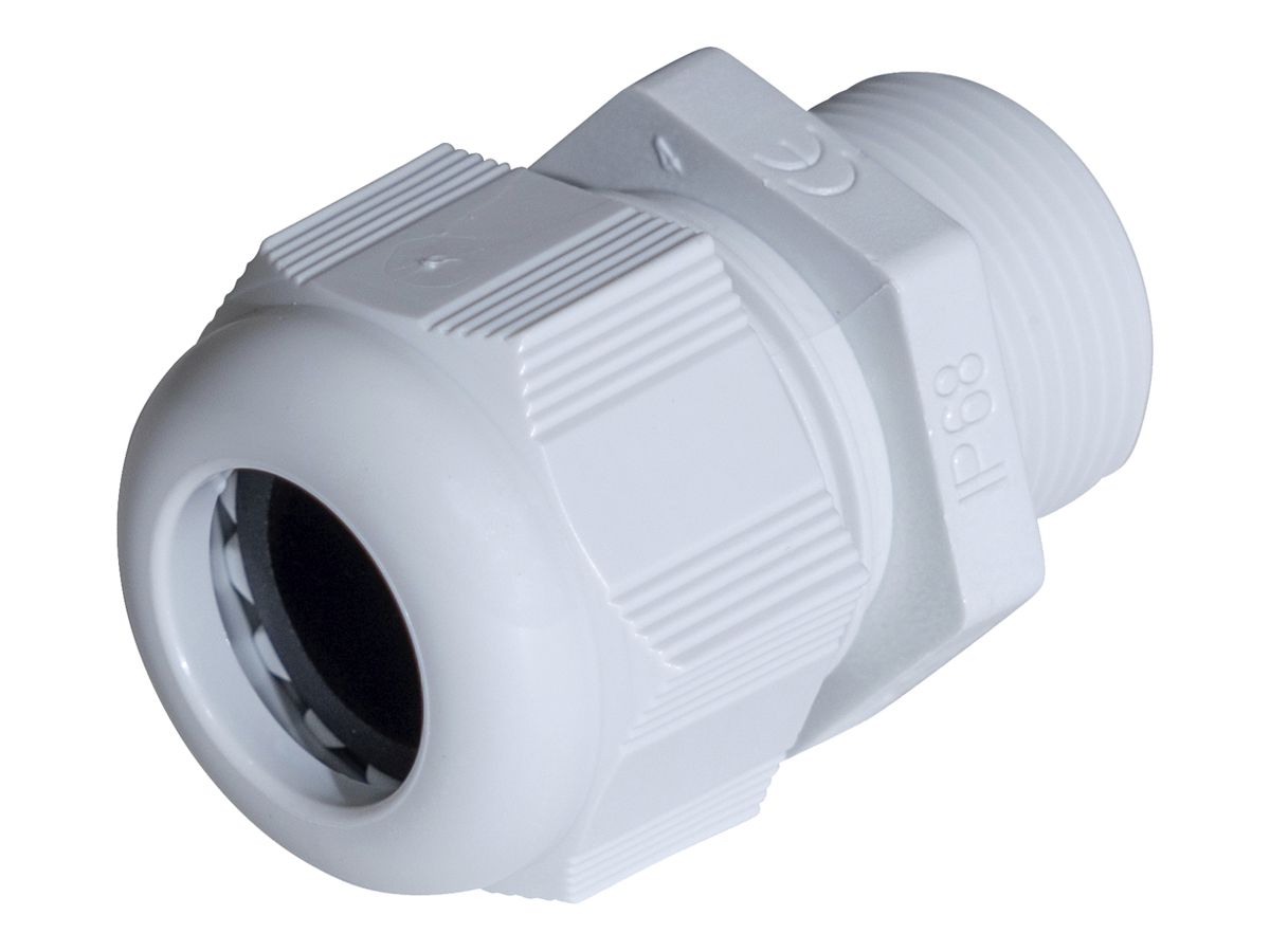 Kabelverschraubung PLICA-TEC, M25 für Kabel Ø9…18mm 15mm PA IP68 lichtgrau