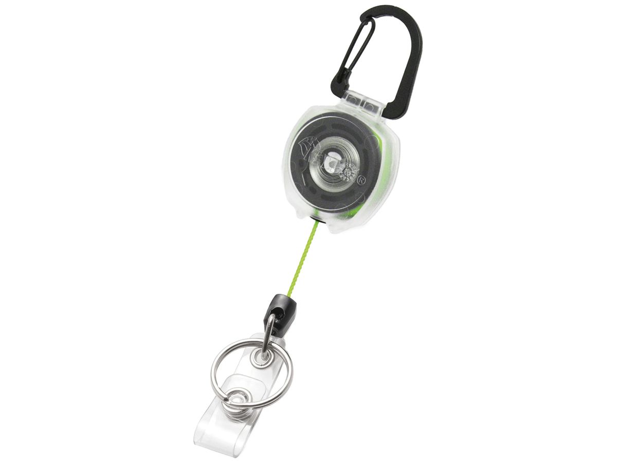 Roll-Schlüsselanhänger Key-Bak Sidekick Kunststoff transparent gn