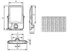 LED-Strahler Philips Ledinaire PIR SEN 10W 1200lm 830/840/865 IP65 110° 162×85