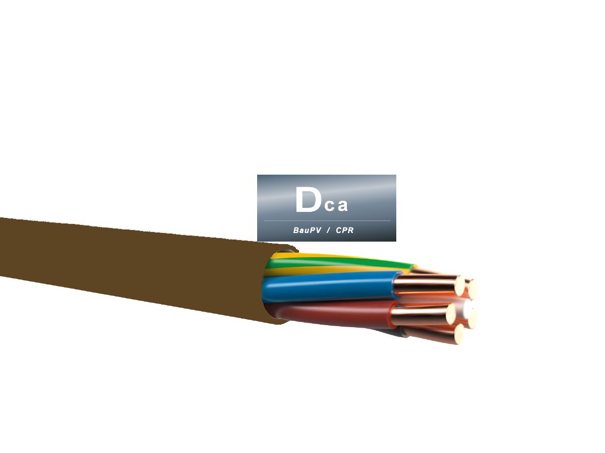 FE0 5x1.5mm² LNPE Dca braun - Dca, s2 d2 a2