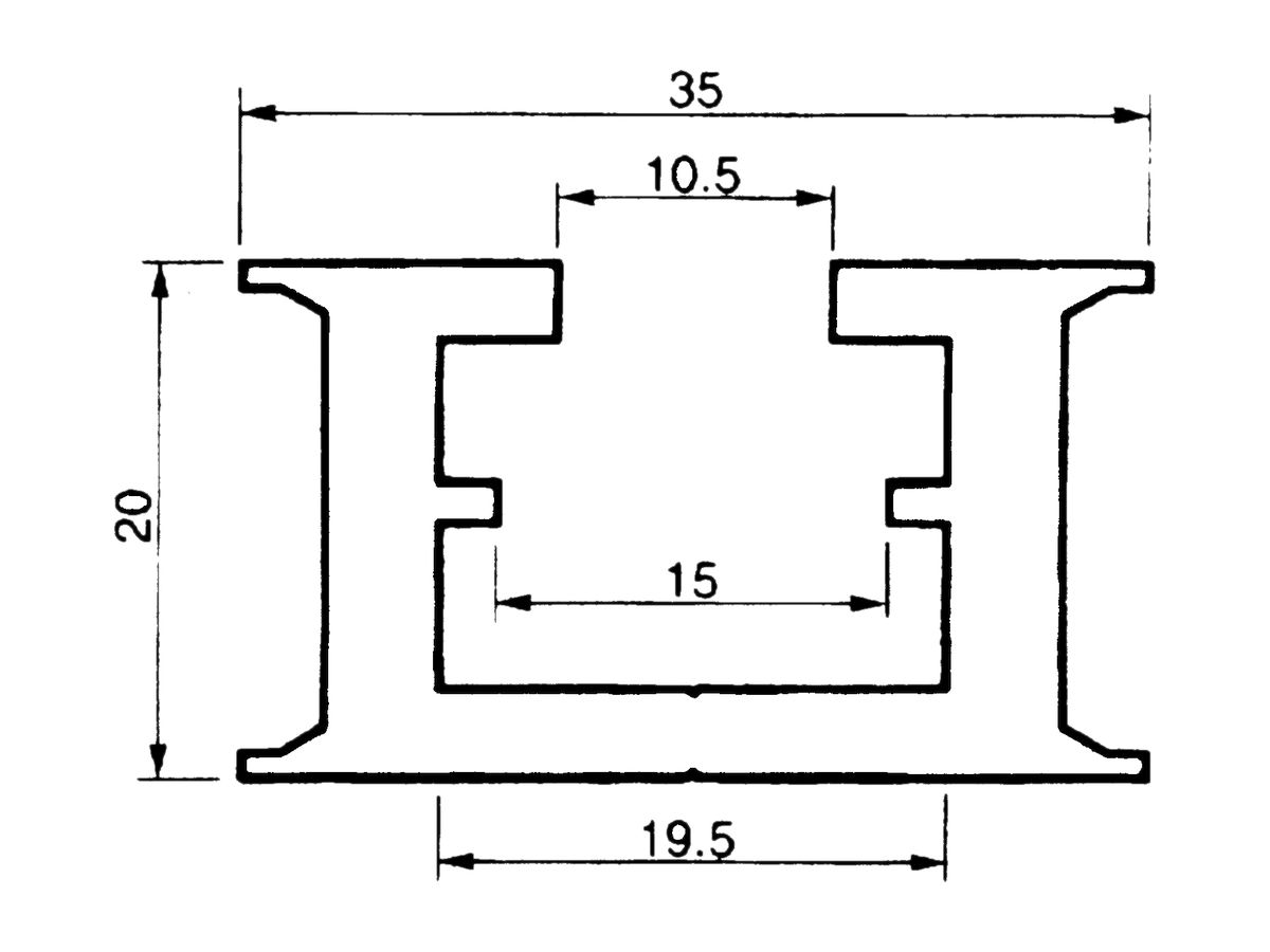 Profilschiene Almatec 35×20mm L=6m