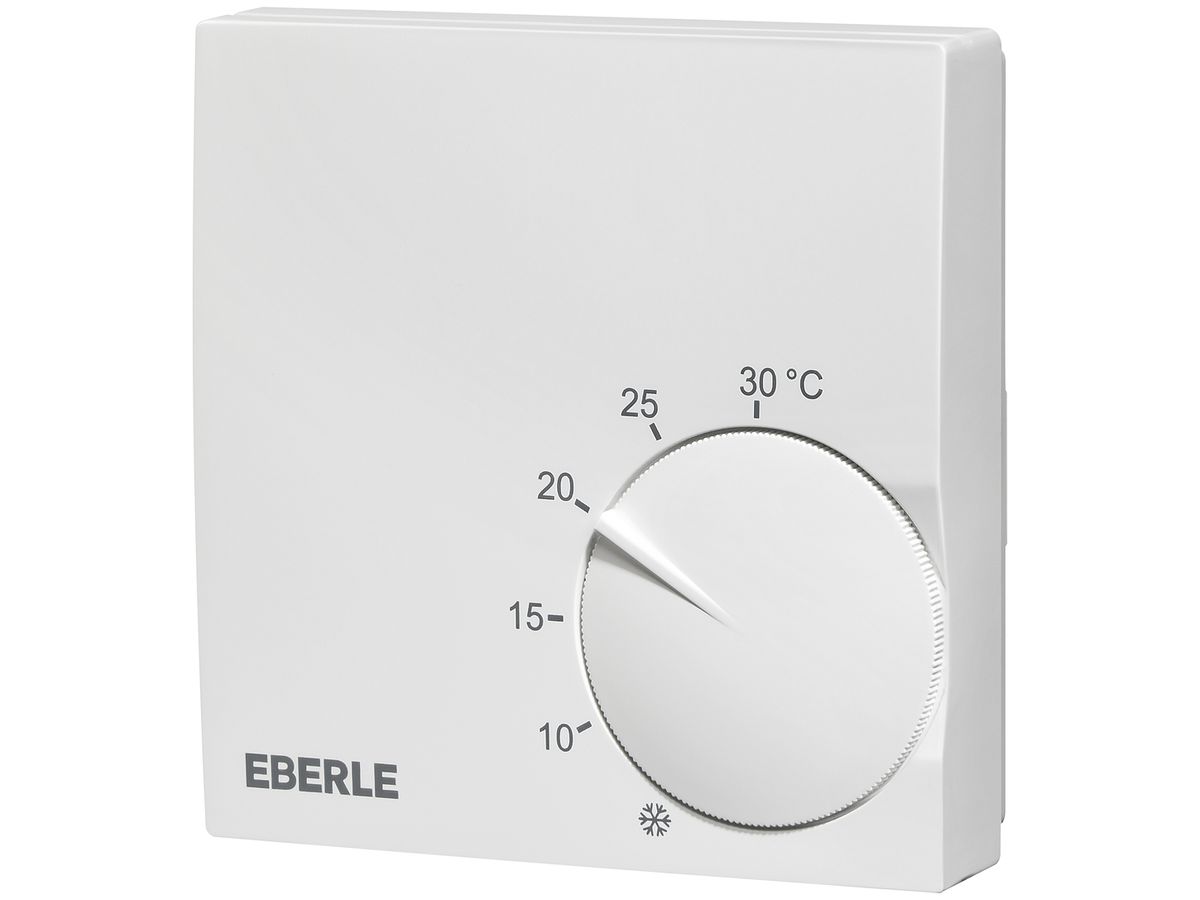 AP-Thermostat Eberle RTR-S 6121-1, 230V 1Ö/5A, 5…30°C, polarweiss