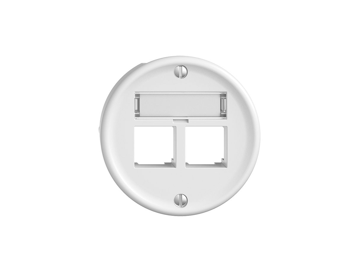 Montageset S-One STANDARDdue Q für 2×RJ45 gerade, weiss