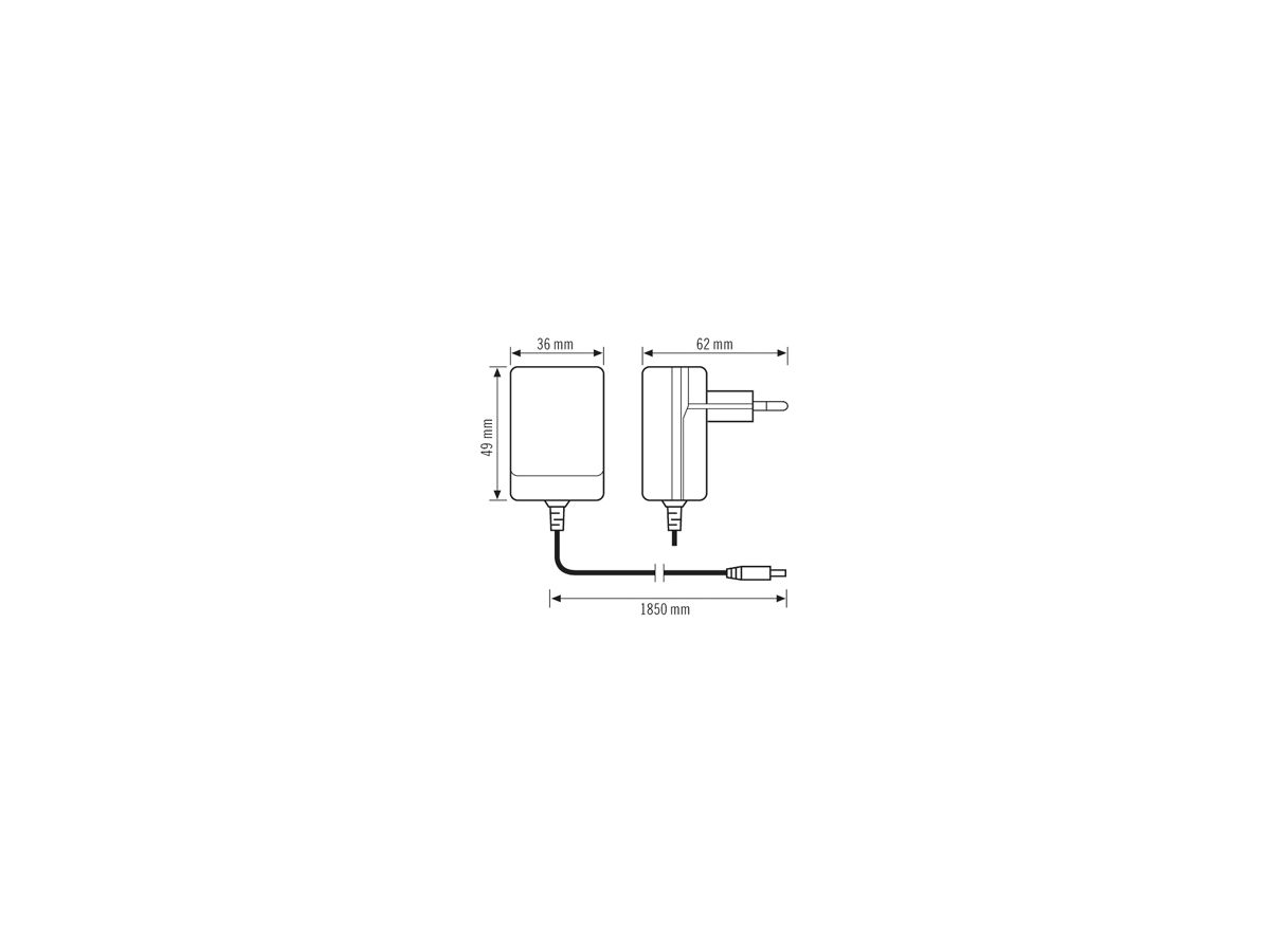 Steckernetzteil ESYLUX POWER SUPPLY 12VDC für Notleuchte SLP-2