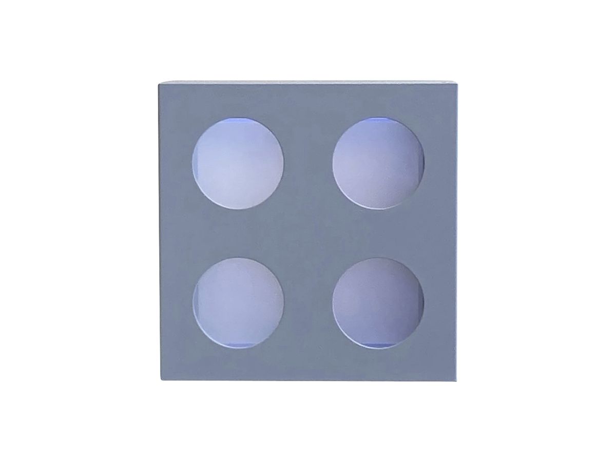 LED-Wandleuchte Z-Licht Cube O 4.5W 500lm 3000K IP65 115×115mm grau
