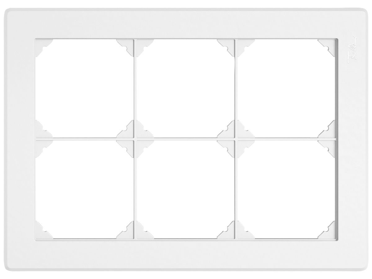 UP-Kopfzeile EDIZIO.liv SNAPFIX® 2×3 für frei wählbare Kombinationen weiss