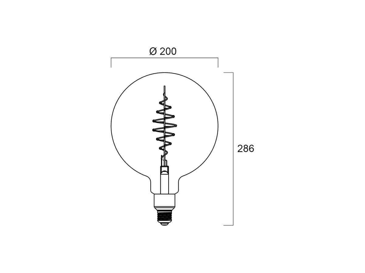 LED-Lampe Sylvania ToLEDo Vintage E27 7.5W 450lm 2000K G200 amber