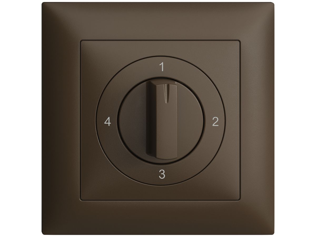 Frontset EDIZIOdue 1-2-3-4 coffee 88×88mm für Drehschalter