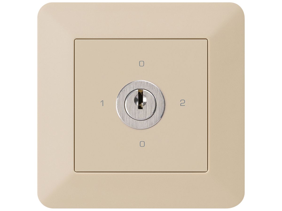 UP-Drehschalter kallysto.trend 2/1L beige mit Schloss Kaba 8