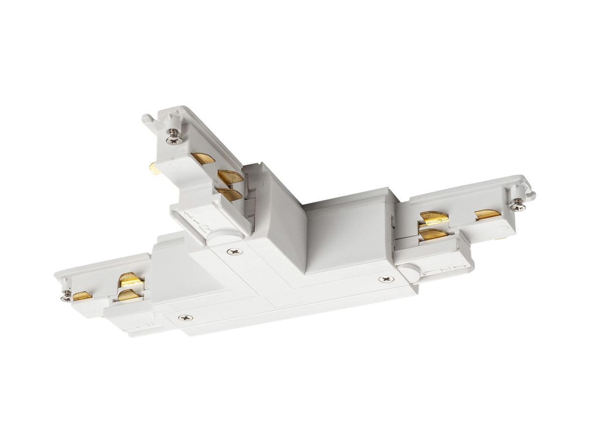 T-Verbinder SLV für AP-Stromschiene S-TRACK DALI 3-phasig, PE rechts, weiss