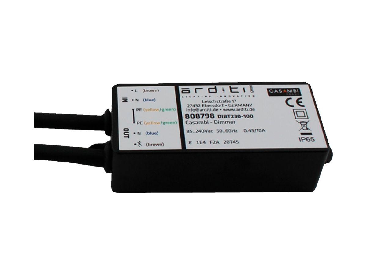 EB-RF-Dimmaktor Elektrogros CASAMBI IP65 100W Bluetooth 37×24×100mm