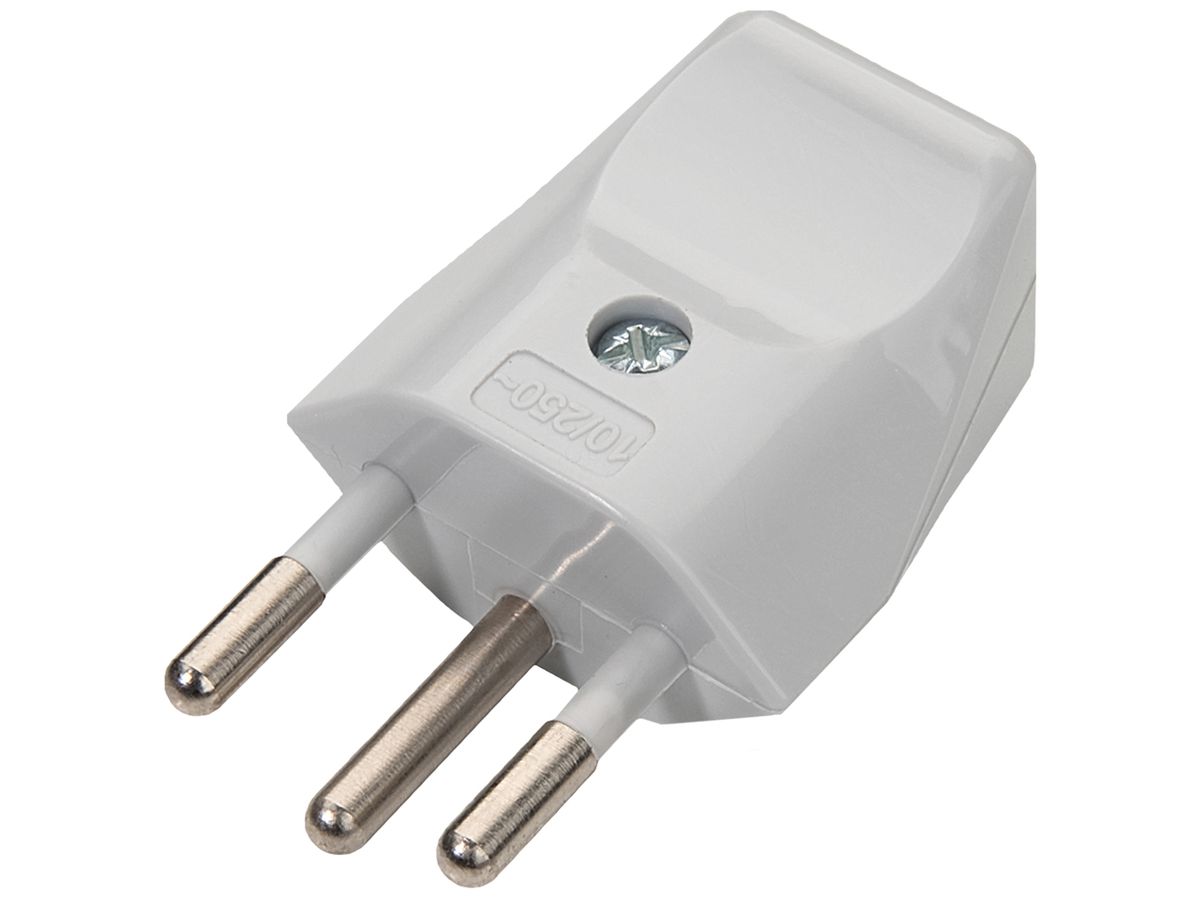 Stecker Typ 12 ELBRO 10A 250V 3P Kunststoff grau IP20