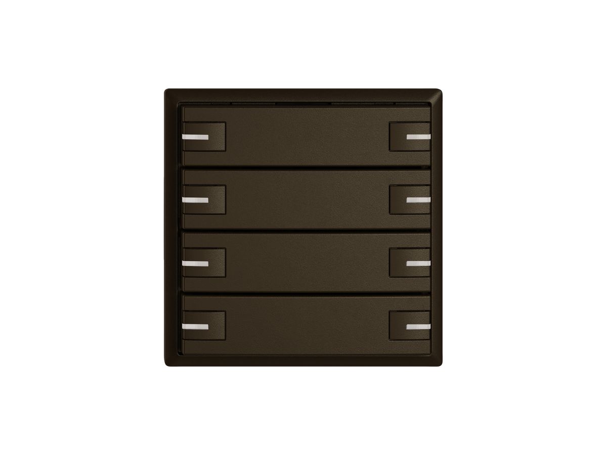 KNX-Taster RGB EDIZIO.liv SNAPFIX® Temperaturfüh.RGB-LED 8×T 1-Tbed.br