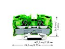 Durchgangsklemme WAGO TOPJOB S 16mm² 2L grün/gelb Serie 2016