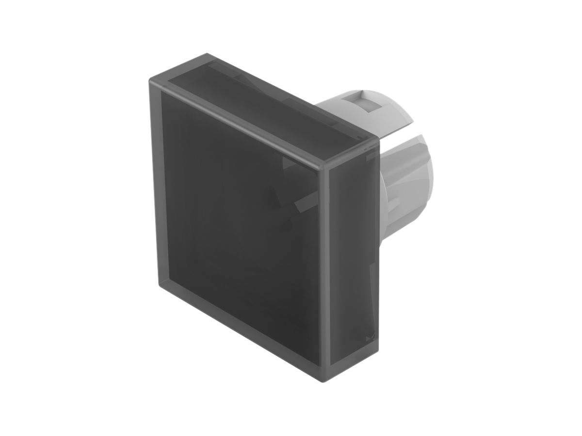 Druckhaube EAO61 20×20mm flach transparent, schwarz