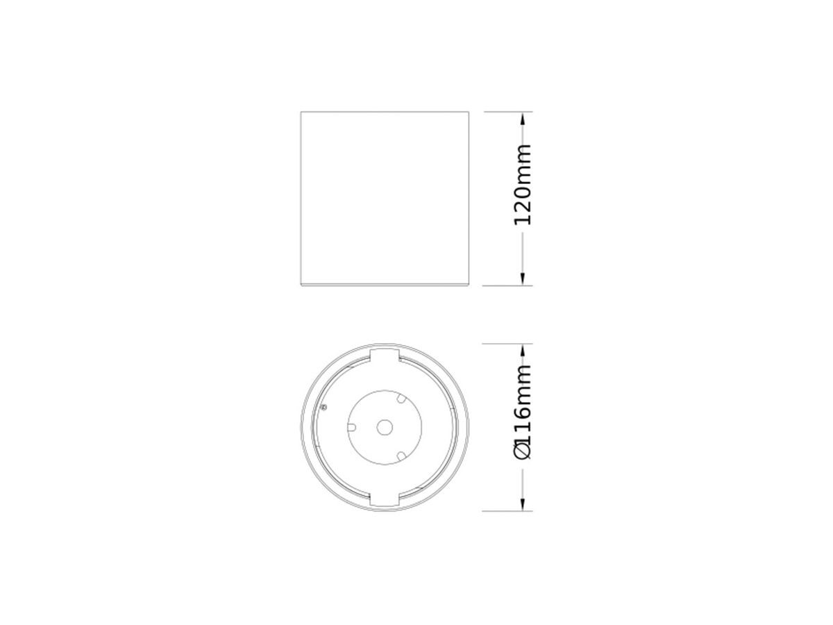 Anbaugehäuse LEDVANCE COMFORT Aluminium Ø116×120mm weiss