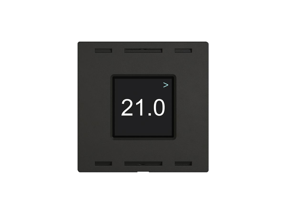 Bedienaufsatz zu Raumtemperatursensor EDIZIO.liv Wiser SNAPFIX® CO2 schwarz