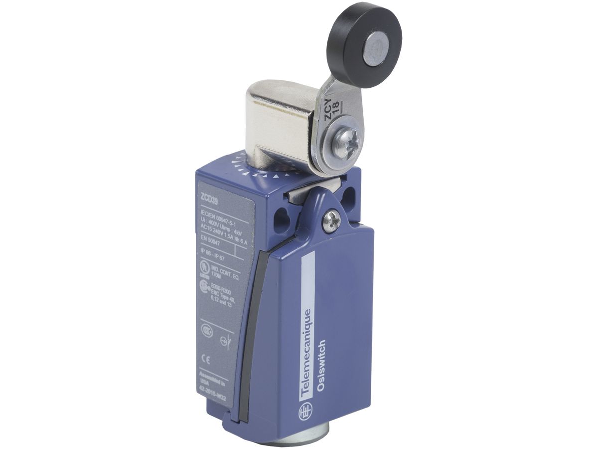 Positionsschalter OsiSense XCKD Rollenhebel, M16