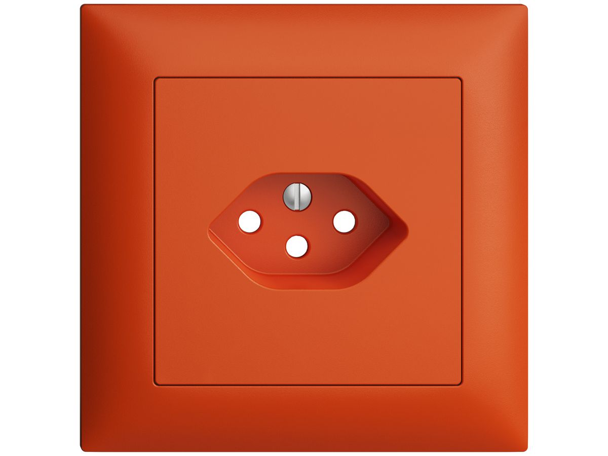 UP-Frontset EDIZIOdue orange 88×88mm 1×T13 mit Shutter