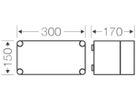 Apparategehäuse Hensel K 0100 grau leer mit transparenter Deckel 300×150×170mm