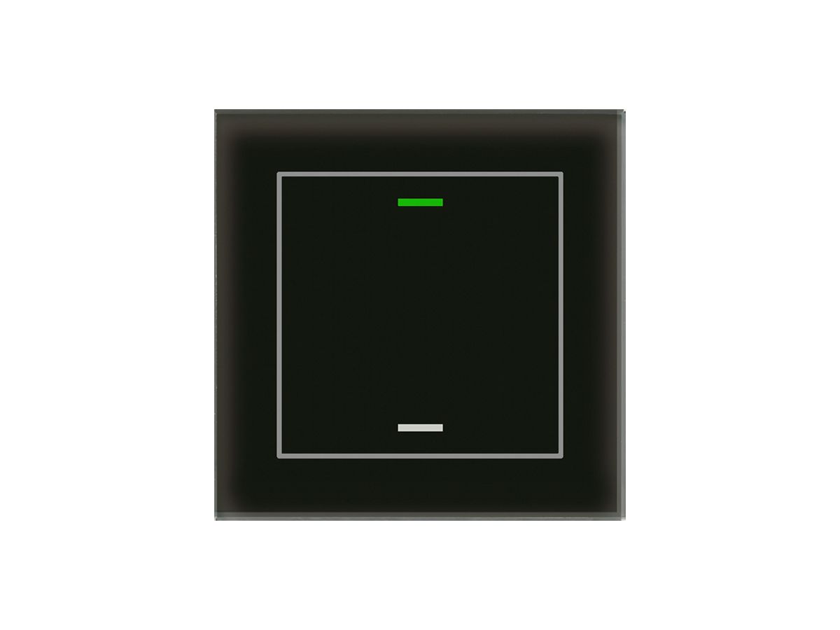 UP-Taster KNX RGBW MDT BE-GTL1TS.01S 1T/2B Temp.Glas schwarz "neutral"