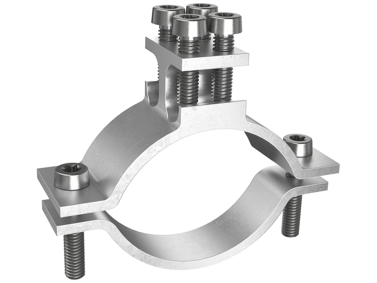 Erdleitungsbride AGRO 1 1/2…2" (47.9…59.6mm), 2×4…50mm²/Ø8mm