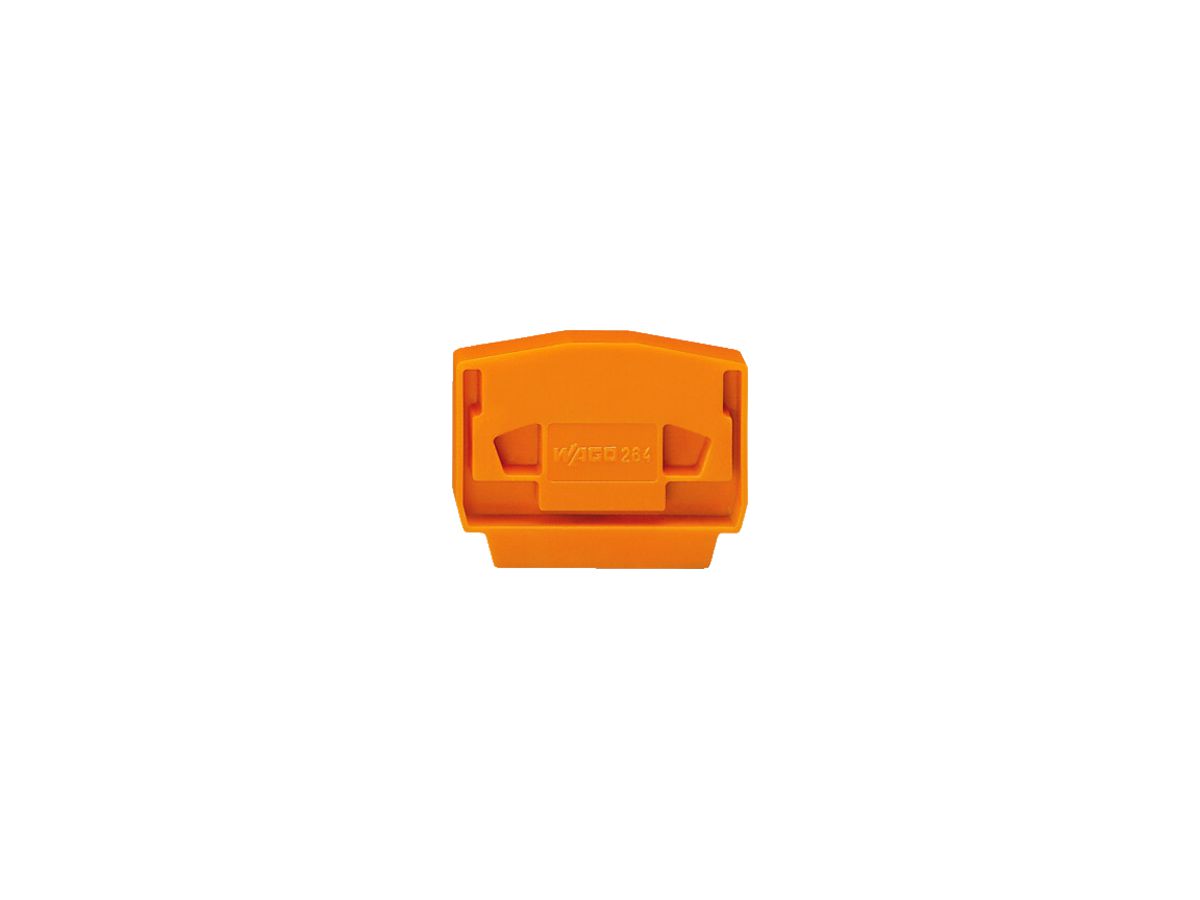 Abschluss/Zwischenplatte WAGO 2.5mm² orange für DIN-15