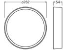 Zierring LEDVANCE BULKHEAD ROUND Ø262×54mm Kunststoff schwarz