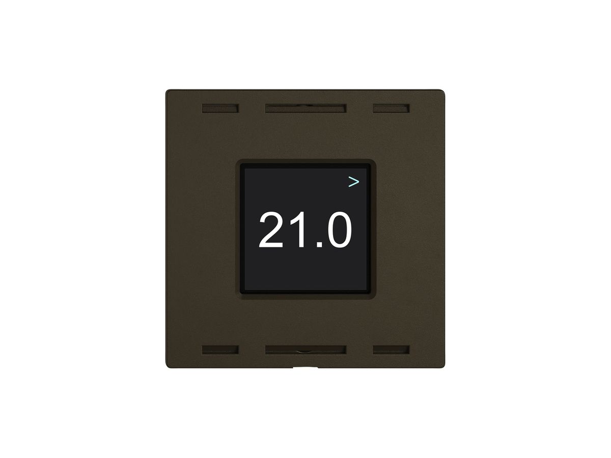 Raumtemperatursensor EDIZIO.liv Wiser SNAPFIX® CO2 230V 5…30°C umbra